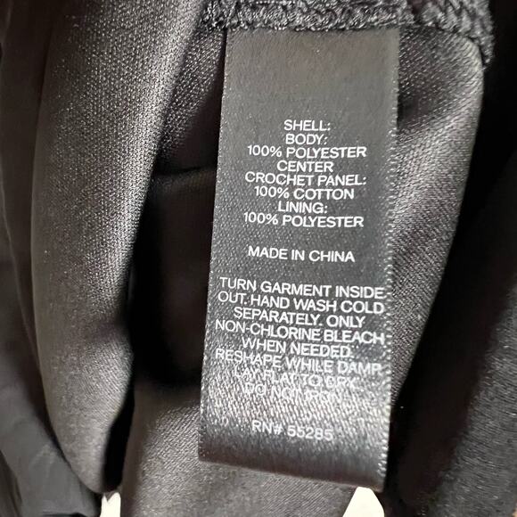 Express Black Red Lace Pleated Sleeveless Cocktail Midi Dress Size 6 - Picture 9 of 10